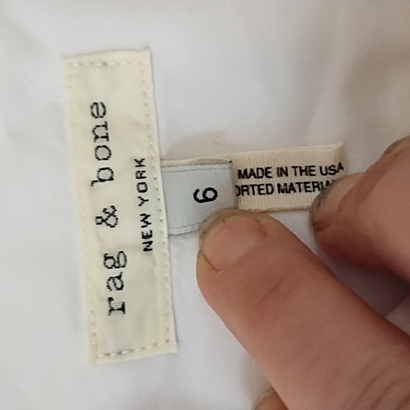 Rag & Bone 100% Cotton Boxy Button Up Collared Blouse, Size 6 - Picture 2 of 10